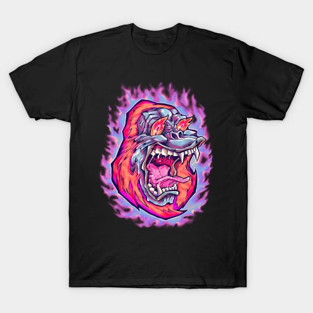 Burning Ape T-Shirt by Villainmazk